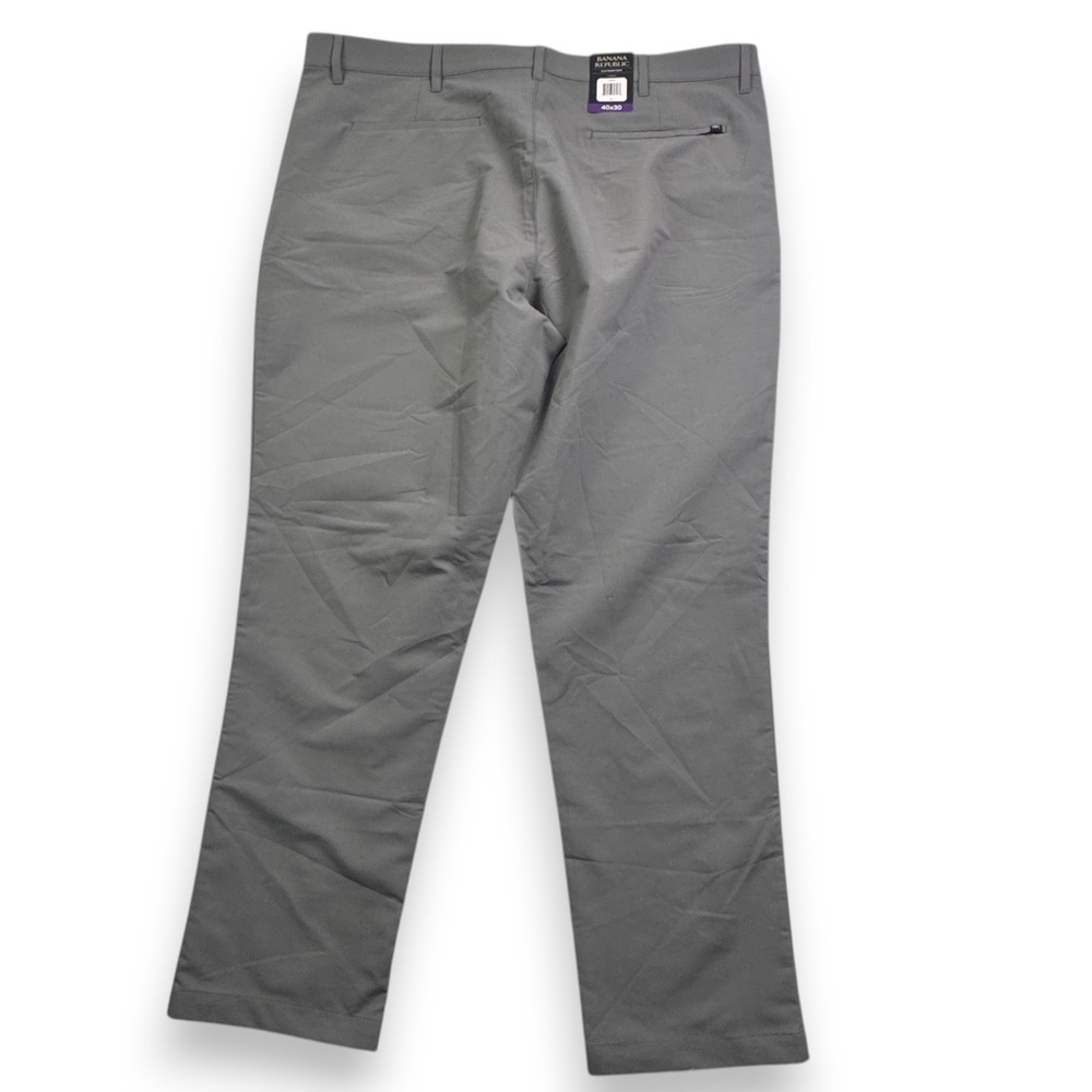 Banana Republic Mens Gray Flat Front Performance Pants 40x30 New 1557516